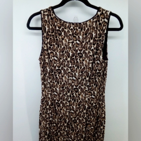NWT $98 WHBM Leopard Reversable Deep Purple Dress Spandex Blend Sheath S - Picture 12 of 16